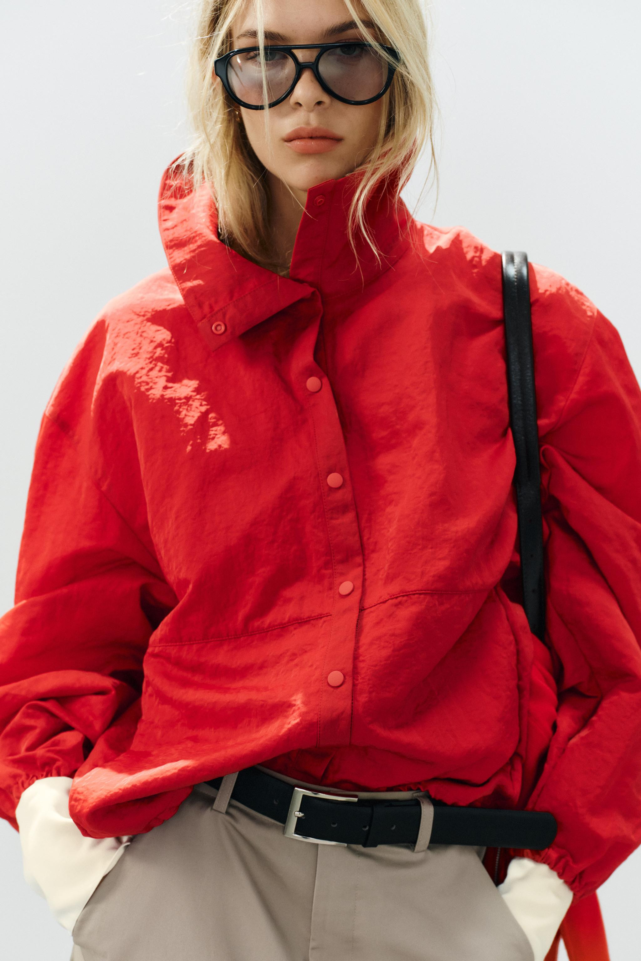 TECHNICAL FABRIC SNAP-BUTTON JACKET | Zara US