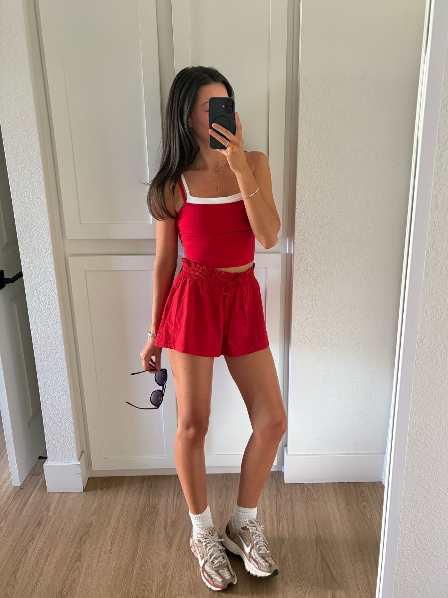 New summer favorites from @abercrombie! I am 5’7” and wear a size XS regular in tops/dresses, I wear a small in YPB activewear, and 25 in Abercrombie denim and shorts! #abercrombiepartner