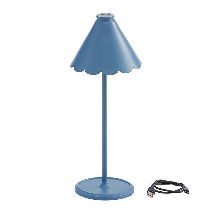 Kit Scalloped Shade Metal Stick Table Lamp | Ballard Designs, Inc.