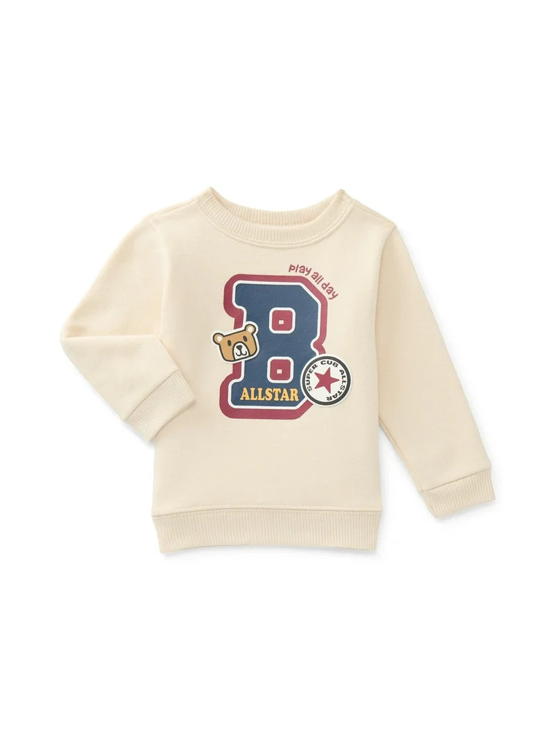 Garanimals Baby Boys Printed Fleece Sweatshirt, Sizes 6-24 Months | Walmart (US)