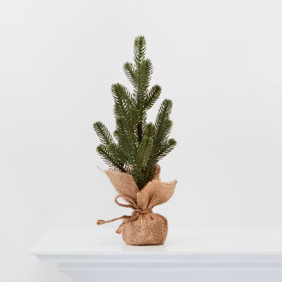 13.5" Burlap Wrapped Plastic Natural Tree - Wondershop™ | Target
