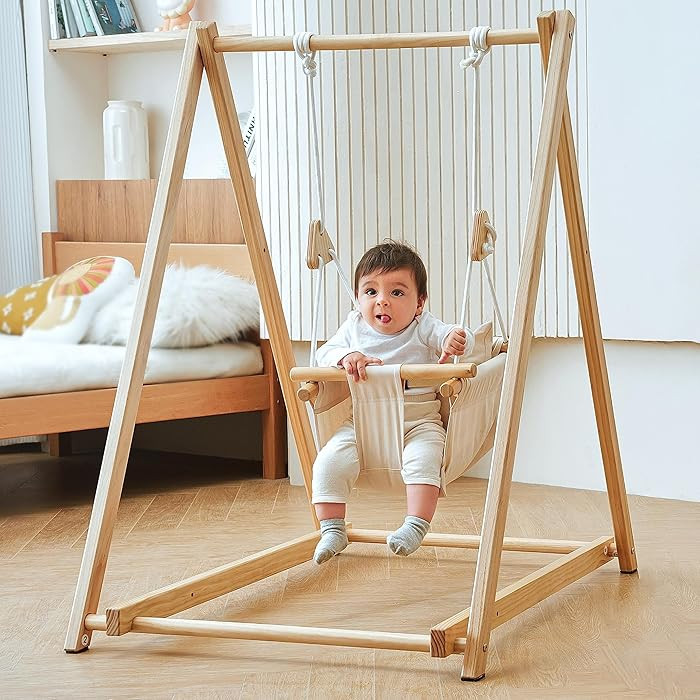 Avenlur Spruce Baby and Toddler Foldable Swing Set with Stand - Premium Montessori, Waldorf Style... | Amazon (US)