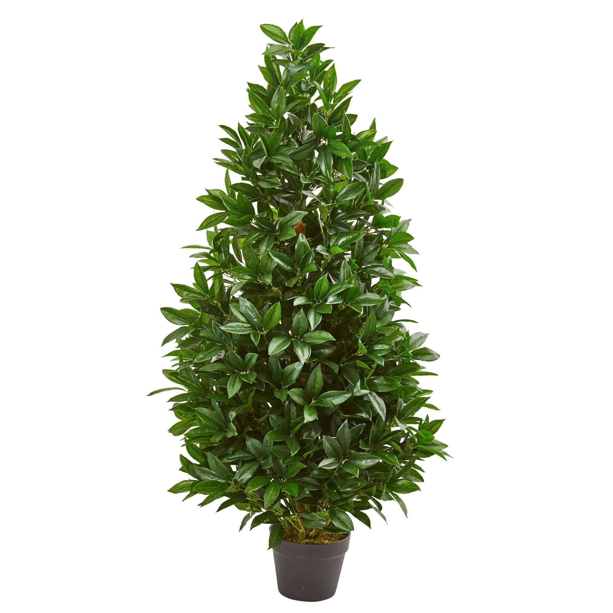 4’ Bay Leaf Artificial Topiary Tree UV Resistant (Indoor/Outdoor) | Nearly Natural | Nearly Natural
