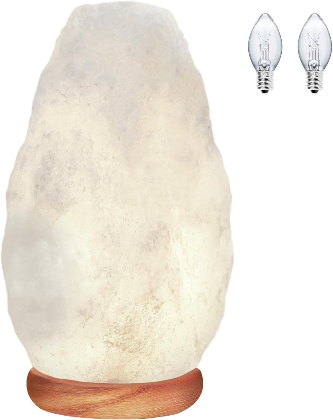 Himalayan Glow White Salt Crystal Lamp,Natural Salt Night Light,Hand Crafted Salt Lamp with Neem ... | Amazon (US)