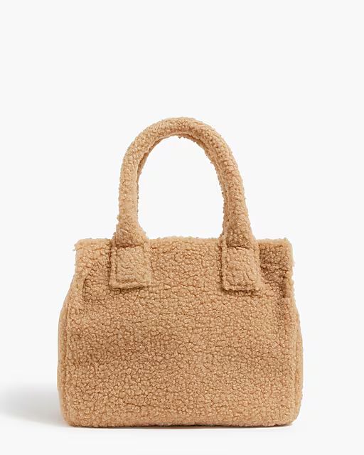 Small sherpa structured tote bag | J.Crew Factory