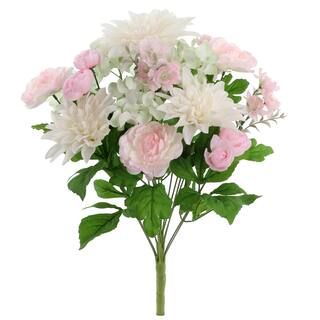 White & Pink Dahlia & Ranunculus Bush by Ashland® | Michaels Stores