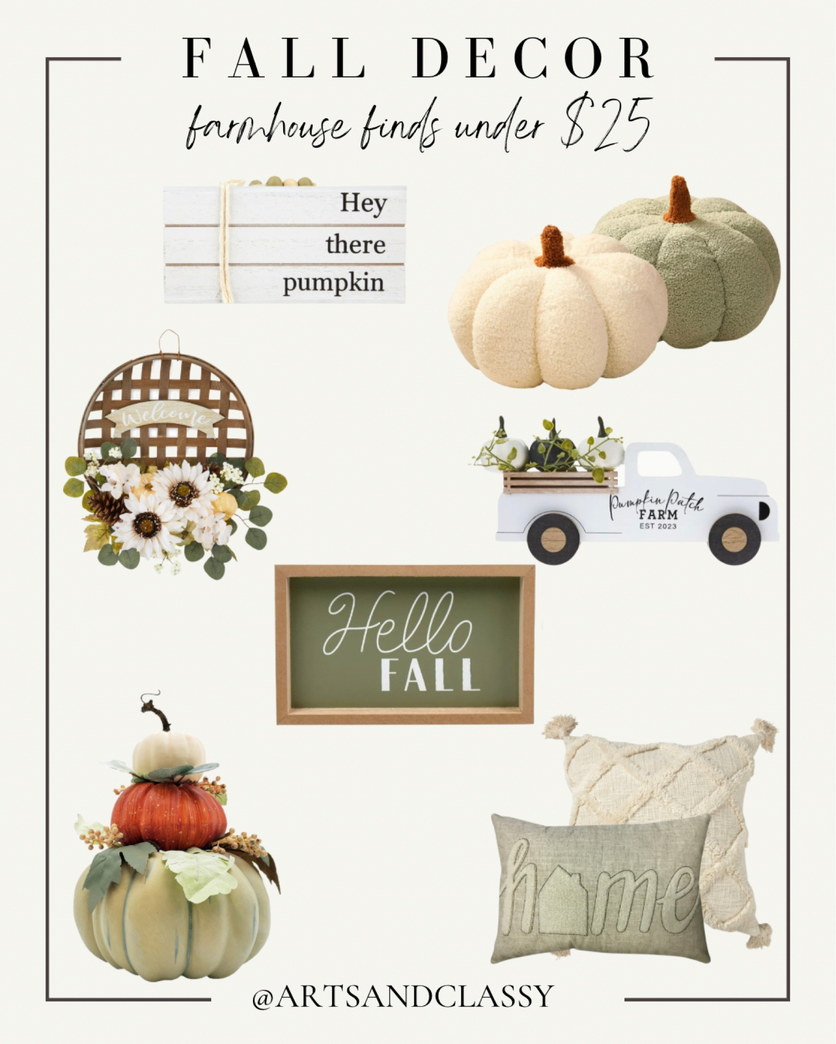 Fall decor finds with all the farmhouse vibes! These cozy seasonal decor finds bring pops of green and natural tones and they’re all under $25!
#walmart #homedecor #falldecor #seasonaldecor #halloween

#LTKhome #LTKfindsunder50 #LTKSeasonal