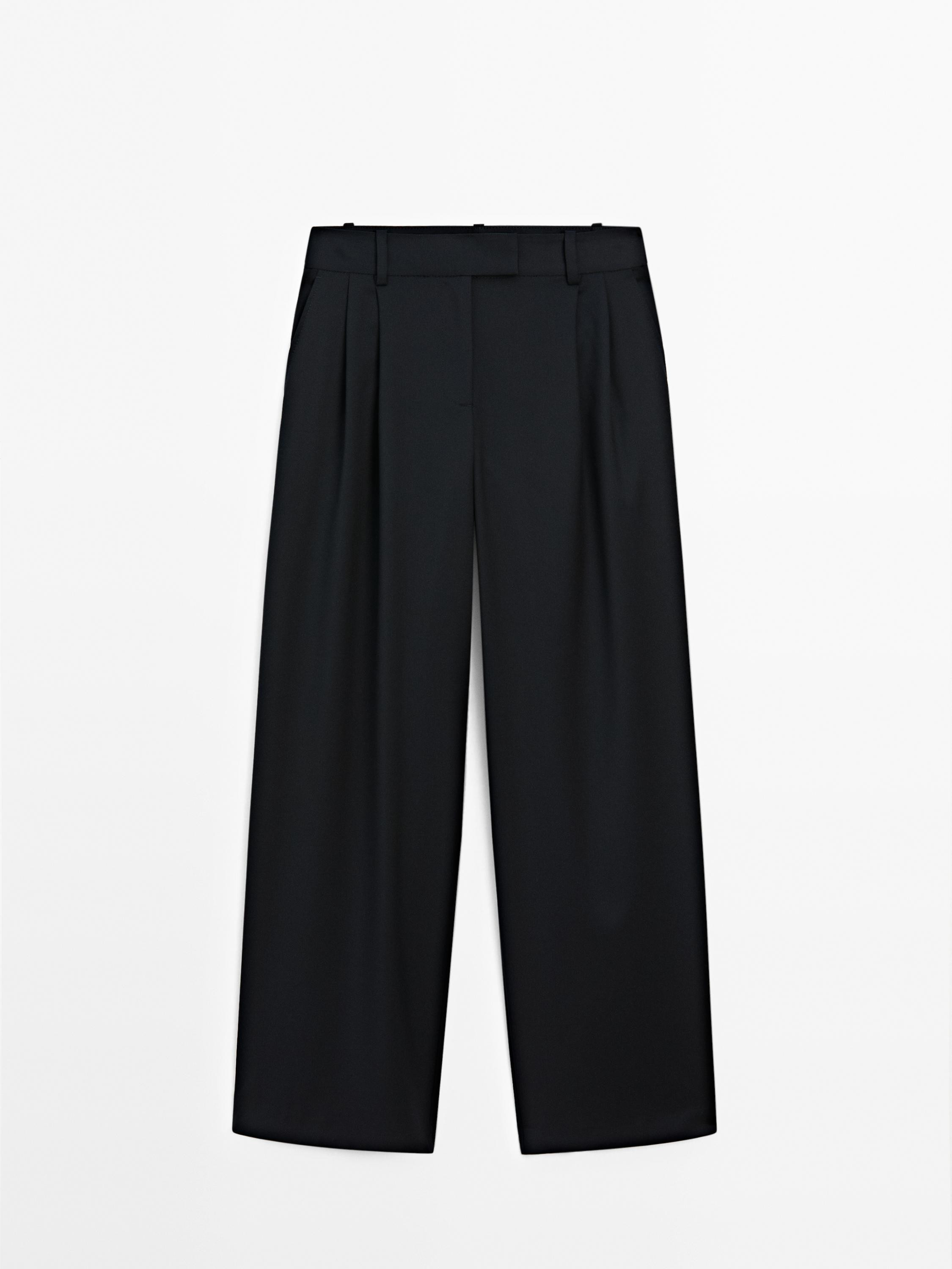 Straight-leg cool wool trousers £99.95 | Massimo Dutti UK