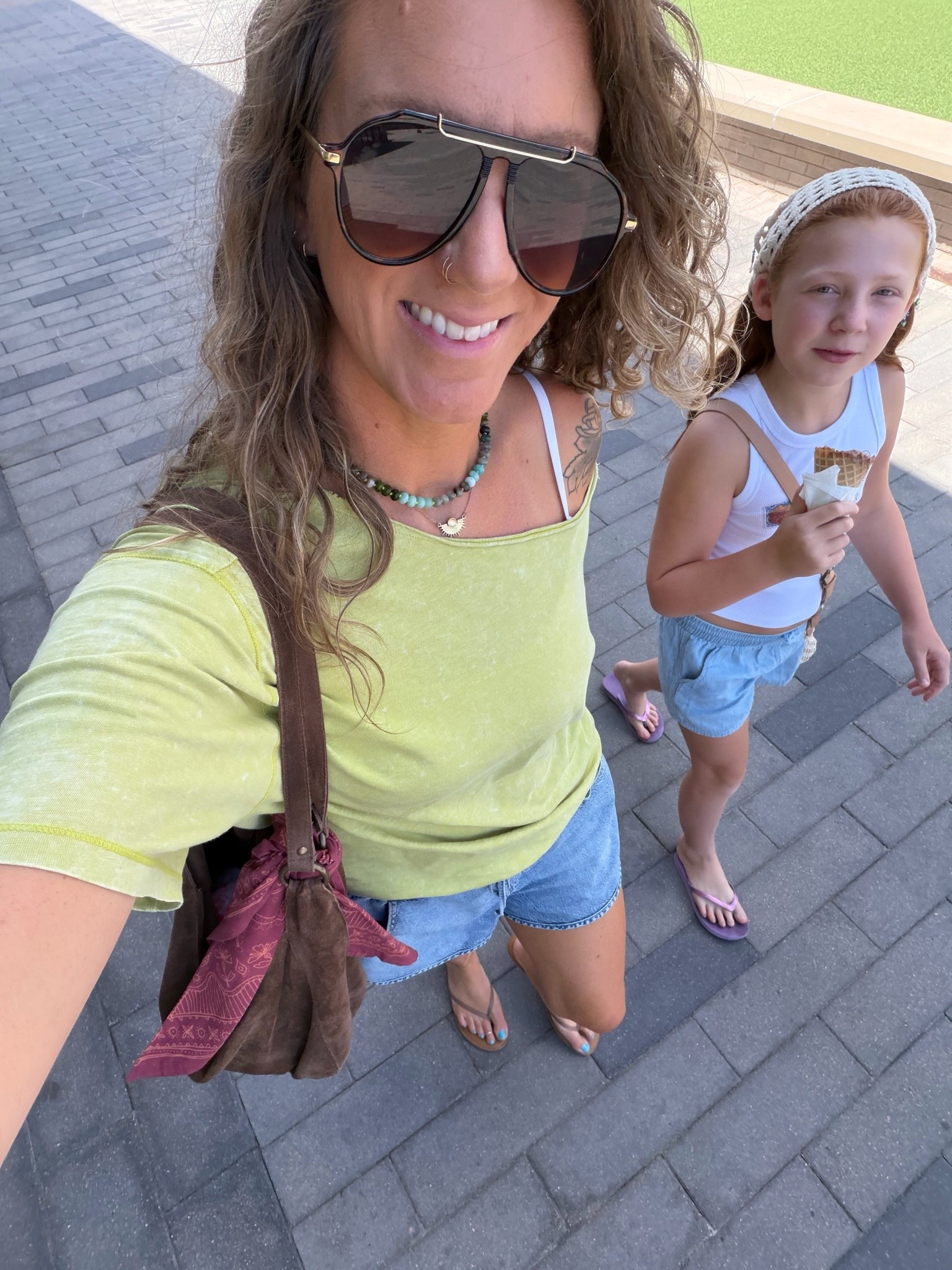 Large tee, large shorts, 11 wide sandals

#LTKTall #LTKOver40 #LTKmomlife