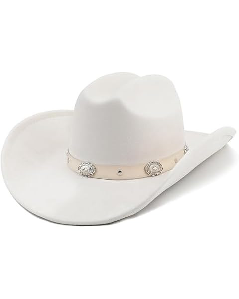 Cowboy Hat for Women and Men with Shapeable Wide Brim - Felt Cattleman Western Hats for Cowboys a... | Amazon (US)