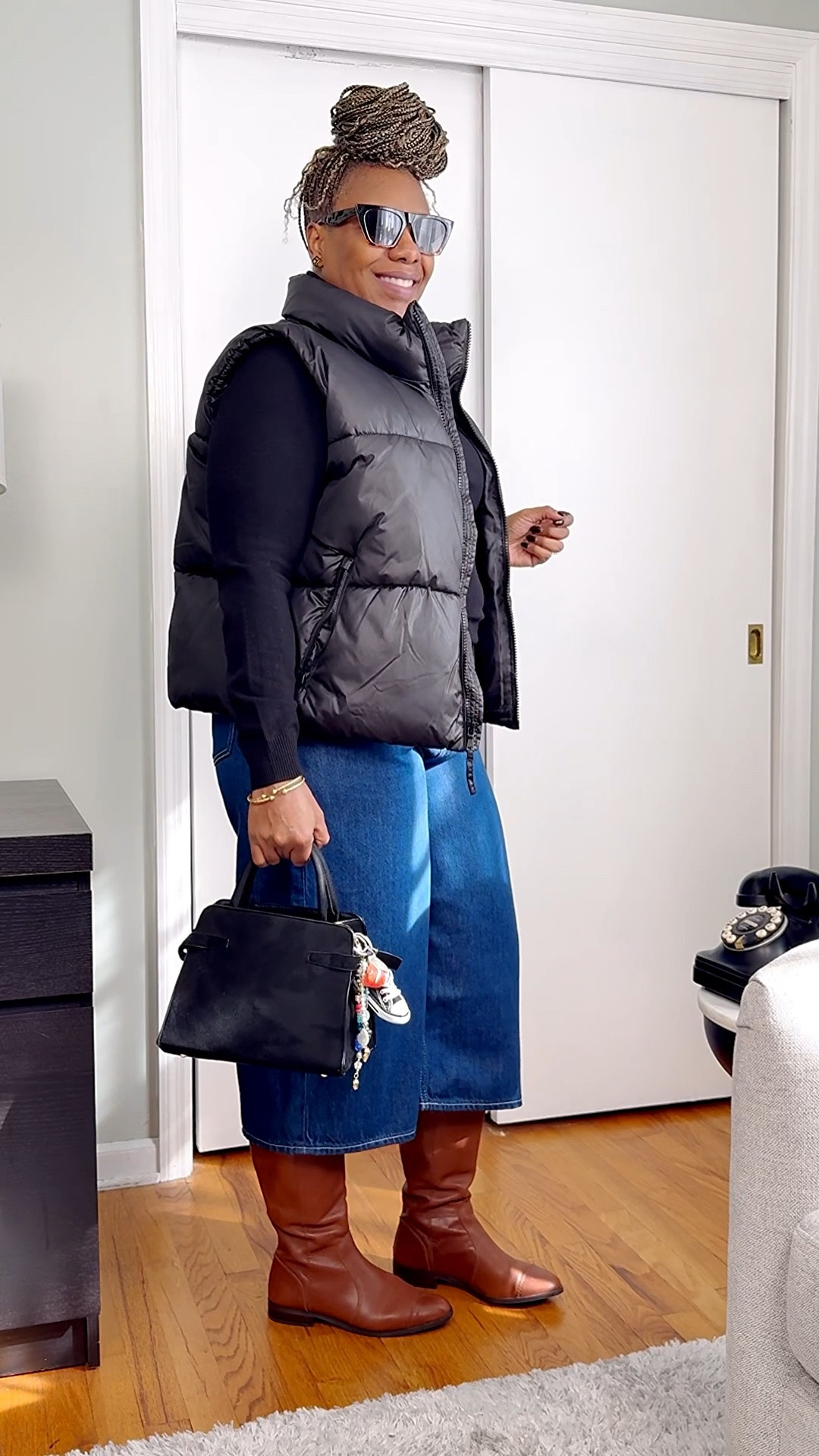 Outfits by Miki | Regular Degular 06 | Puffer Vest Look
Black turtleneck + puffer vest + denim culottes + brown boots. A casual, polished look for fall errands or weekend coffee runs. Linked similar pieces from favorite brands that keep it simple, structured, and stylish.

#LTKFall #OOTD #CapsuleWardrobe #FallOutfits #MinimalStyle

#LTKStyleTip #LTKMidsize #LTKOver40