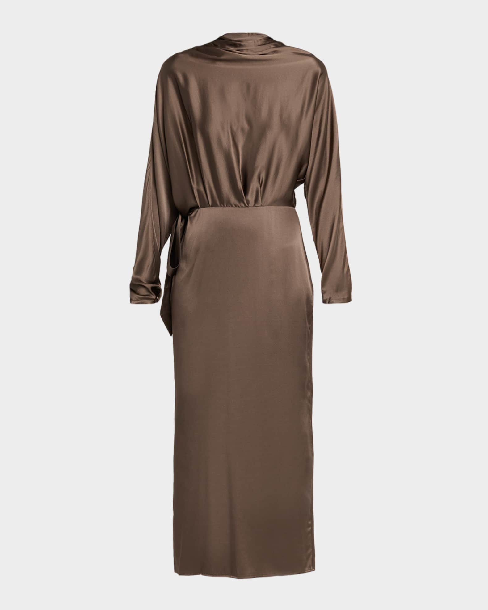 Phoebe Draped Silk Maxi Dress | Neiman Marcus