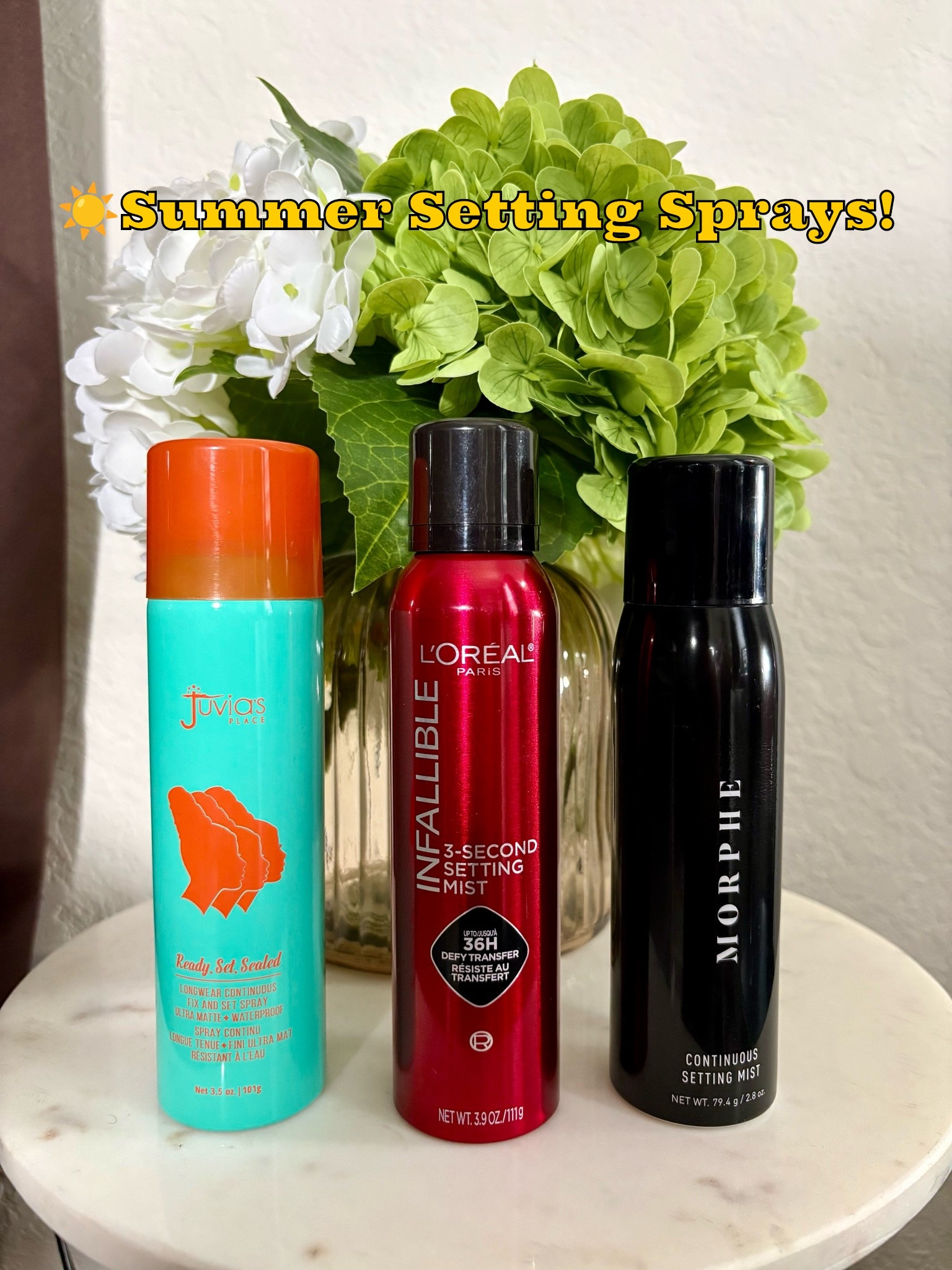 If your makeup has to survive the summer heat, humidity, and long days, a good setting spray is non-negotiable. ☀️💦

These are three setting sprays I’ve been reaching for:
✨ Juvia’s Place Ready, Set, Sealed for a long-wearing matte finish
✨ L’Oréal Infallible 3-Second Setting Mist for lightweight, transfer-resistant wear
✨ Morphe Continuous Setting Mist for a fine, refreshing mist that melts everything together

No matter the vibe—matte, natural, or full glam—these have your makeup locked in from brunch to golden hour. 💄🌴

What’s your go-to summer setting spray? 👇

#SummerBeauty #SettingSpray #MakeupEssentials #SummerMakeup #BeautyFavorites #DrugstoreBeauty

#LTKgrwm #LTKBeauty #LTKOver40