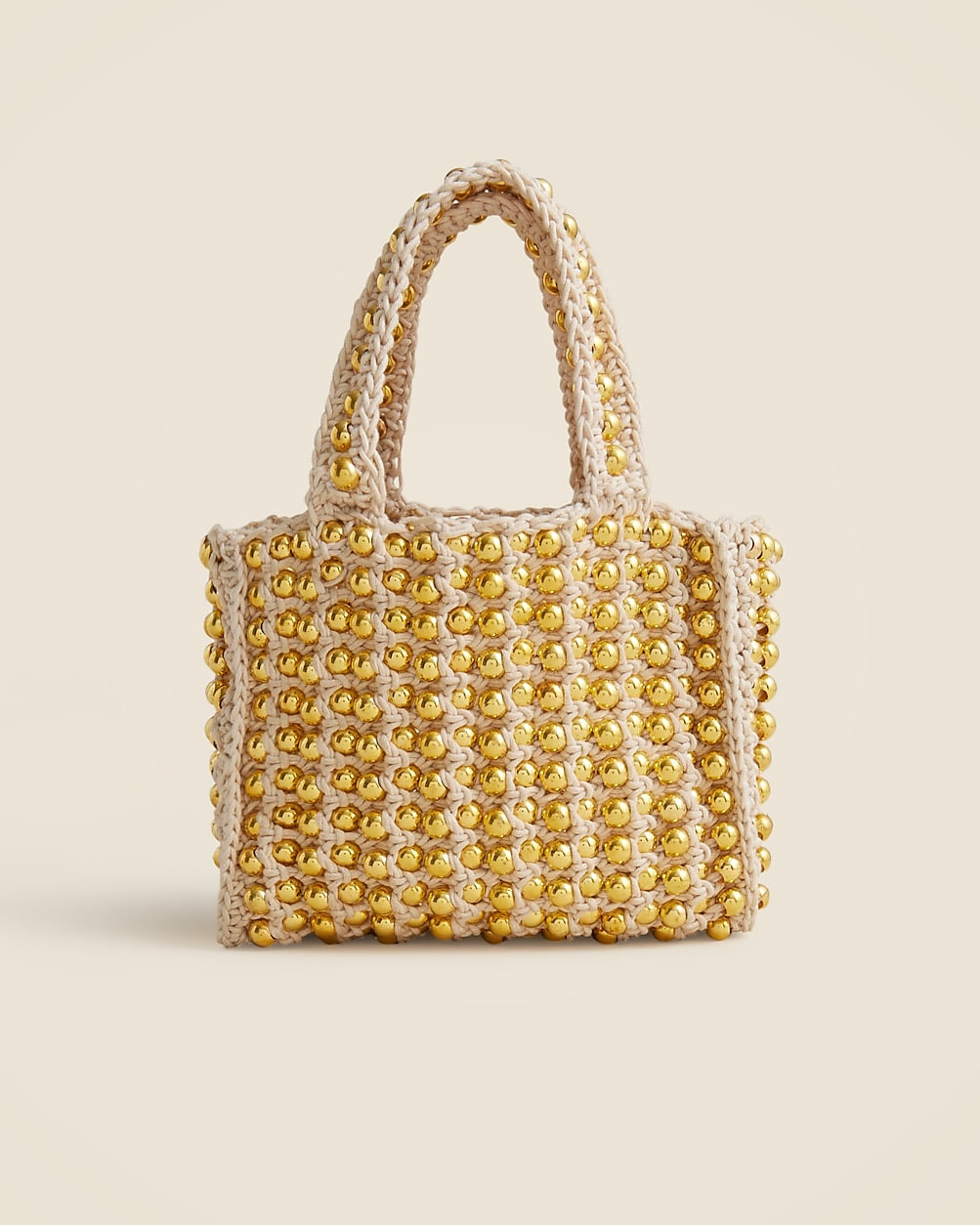 Small handknotted crochet bag with beads | J. Crew US