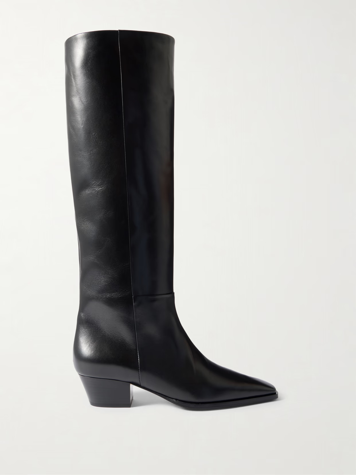 Aeyde - Medea Leather Knee Boots - Black | NET-A-PORTER (US)
