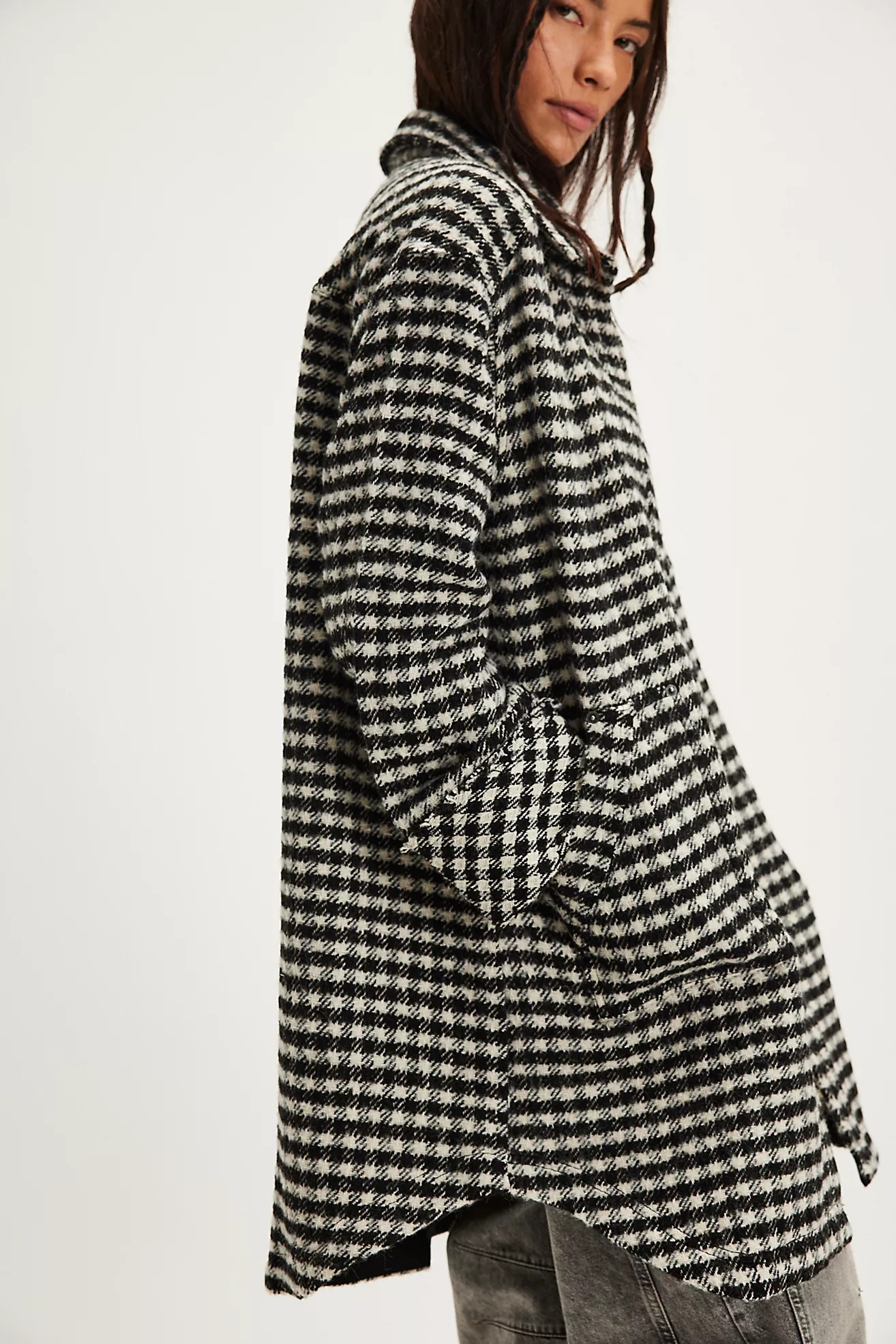 We The Free Get Around Houndstooth Shirt | Free People (Global - UK&FR Excluded)