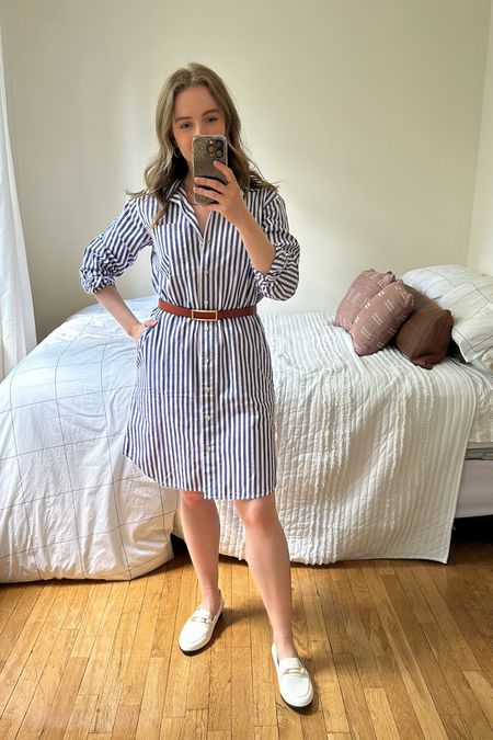 Under $30 cotton dress. Love the classic striped for a summer work look
#walmart

#LTKFindsUnder50 #LTKWorkwear