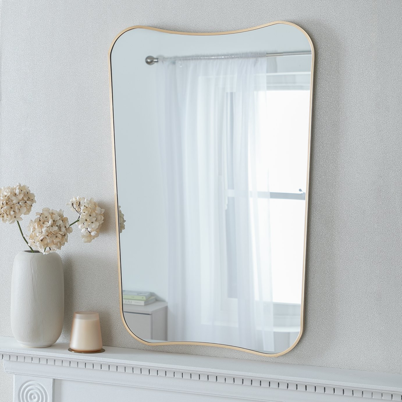 Argos Home Gold Framed Irregular Wall Mirror - 90x60cm | argos.co.uk