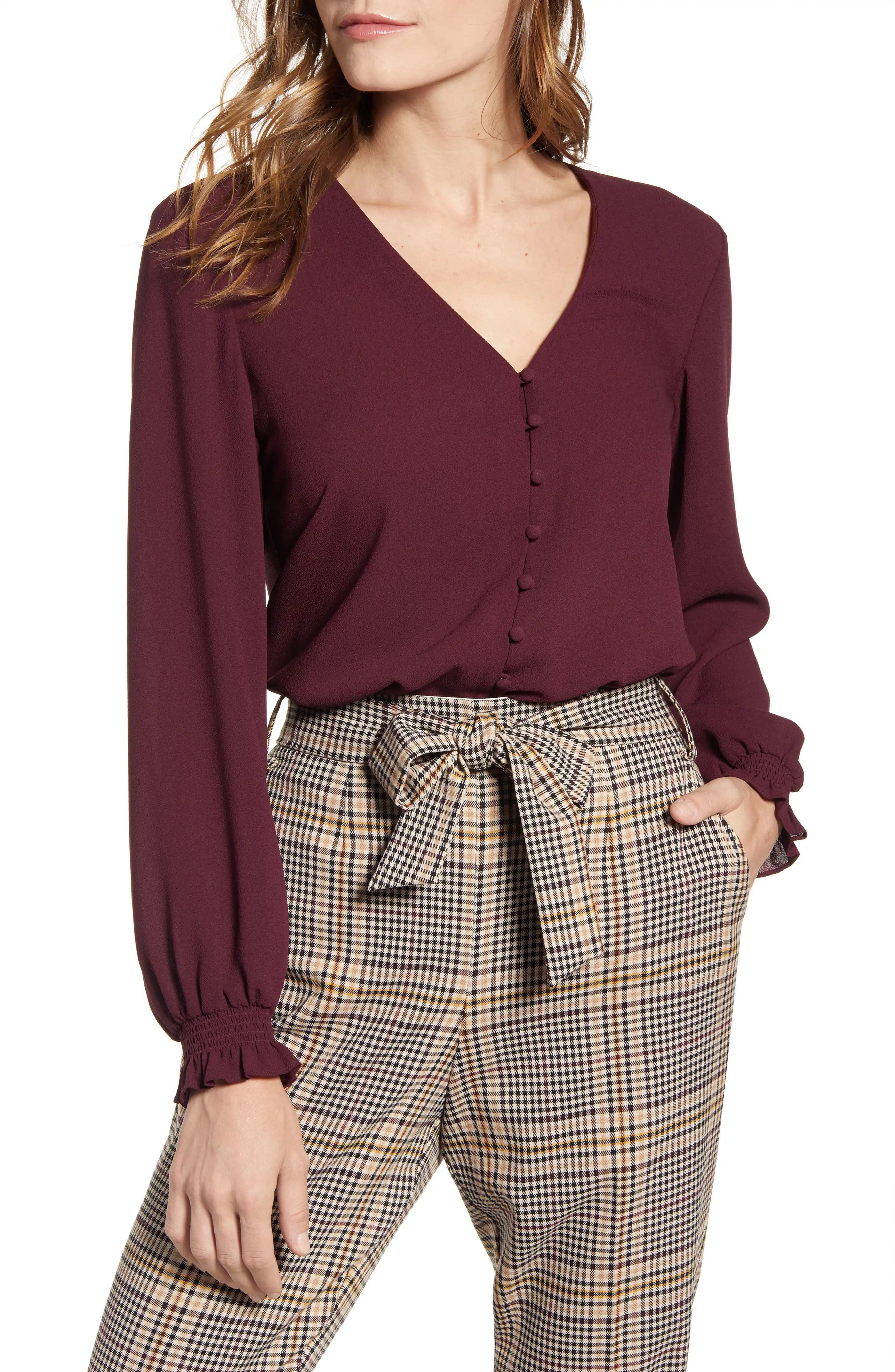 Button Front Blouse | Nordstrom