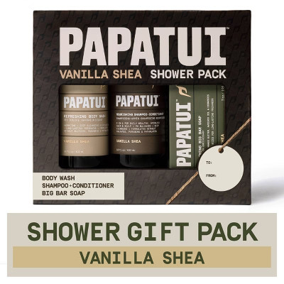 Papatui Holiday Men's Care Shower Pack with Body Wash, Bar Soap and 2-in-1 Shampoo + Conditioner ... | Target