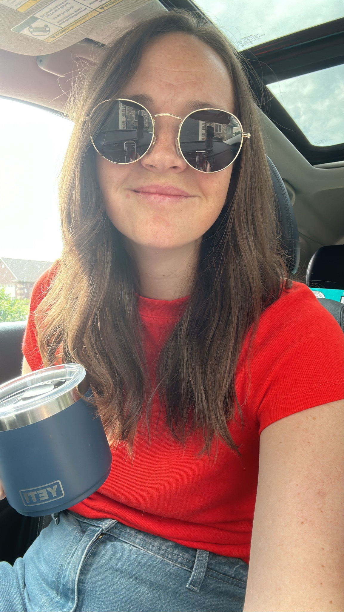 My go to sunnies for the last 3 years. Thought I lost them this week, immediately ordered a fresh pair. $14 is such a steal for these dupes. 

Plus, if my toddler gets a hold of them or my 7mos old breaks them—no big loss 😂