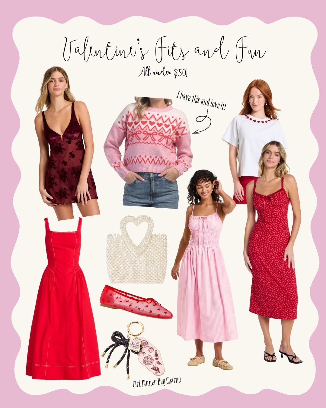 Valentines fits and fun!! Fun accessories, dresses, and lingerie! #valentines #sundress #reddress #targetfinds #midsize #valentinesfit @Target @tjmaxx 

#LTKMidsize #LTKValentine #LTKSeasonal