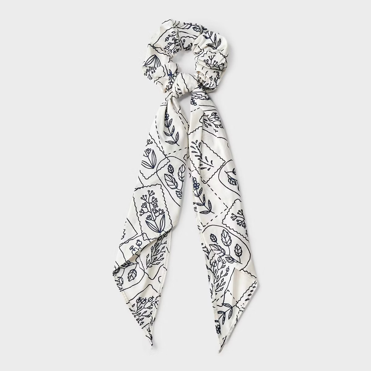 Floral Tile Print Hair Twister with Tails - Universal Thread™ White | Target