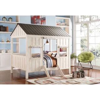Spring Cottage Cabin Multicolor MDF/Pine/Fabric Full Bed | Bed Bath & Beyond