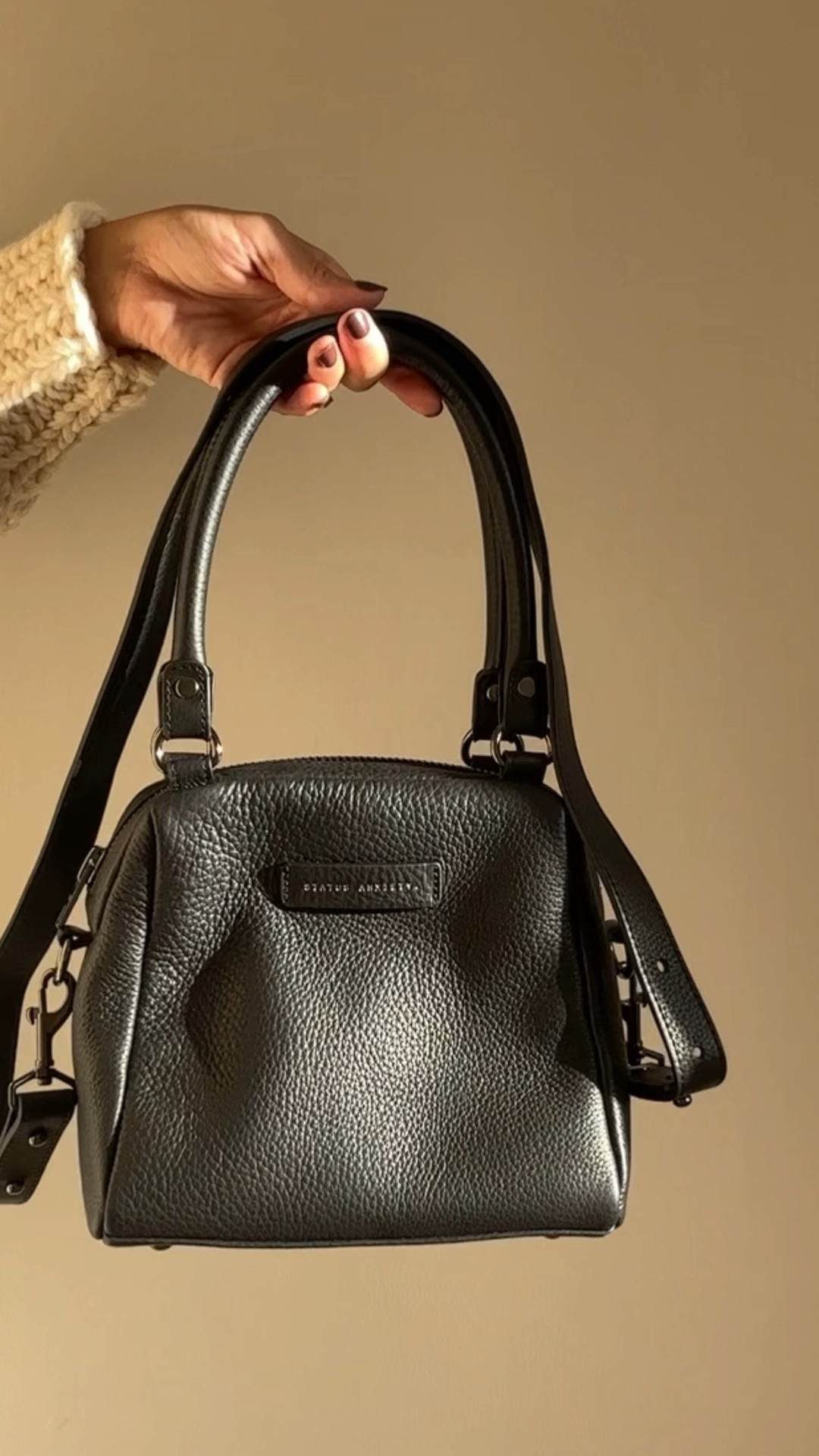 Minimal style inspo, chunky knits, neutral style, capsule wardrobe, status anxiety, leather bag, crossbody bag, cable knit sweater, knit pants, elevated wardrobe essentials, style tips, how to wear, elevated pieces, autumn style , fall essenstials 

#LTKstyletip #LTKeurope #LTKaustralia