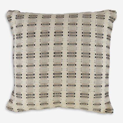 White & Black Patterned Cushion 45x45cm | TK Maxx