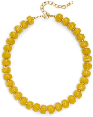 Beaded necklace for Women Boho Bead Gemstone Chunky Necklace Big Bead Necklace Fashion Trendy Sum... | Amazon (US)