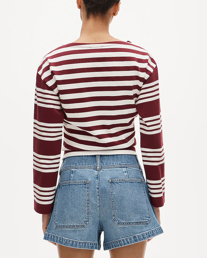 Denim short with stacked buttons | J. Crew US