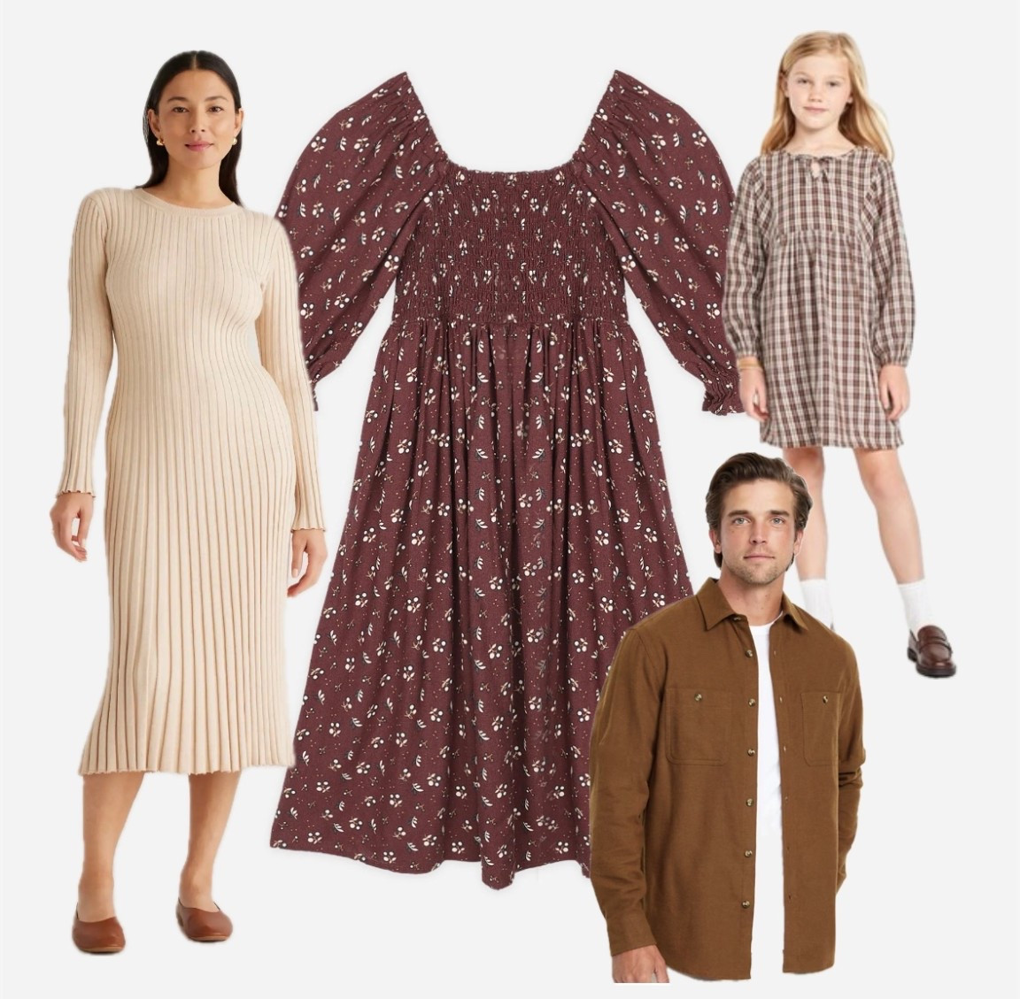 Fall family photo outfit ideas using maroon + neutrals + textures. 

#LTKFamily #LTKKids #LTKBaby