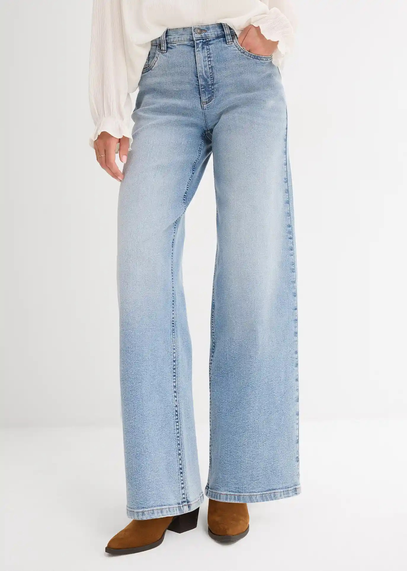 Jean large taille haute, Petite | Bonprix FR