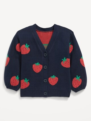 Printed Button-Front Cardigan Sweater for Toddler Girls | Old Navy (US)