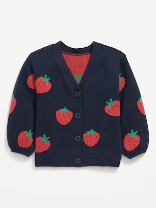 Printed Button-Front Cardigan Sweater for Toddler Girls | Old Navy (US)