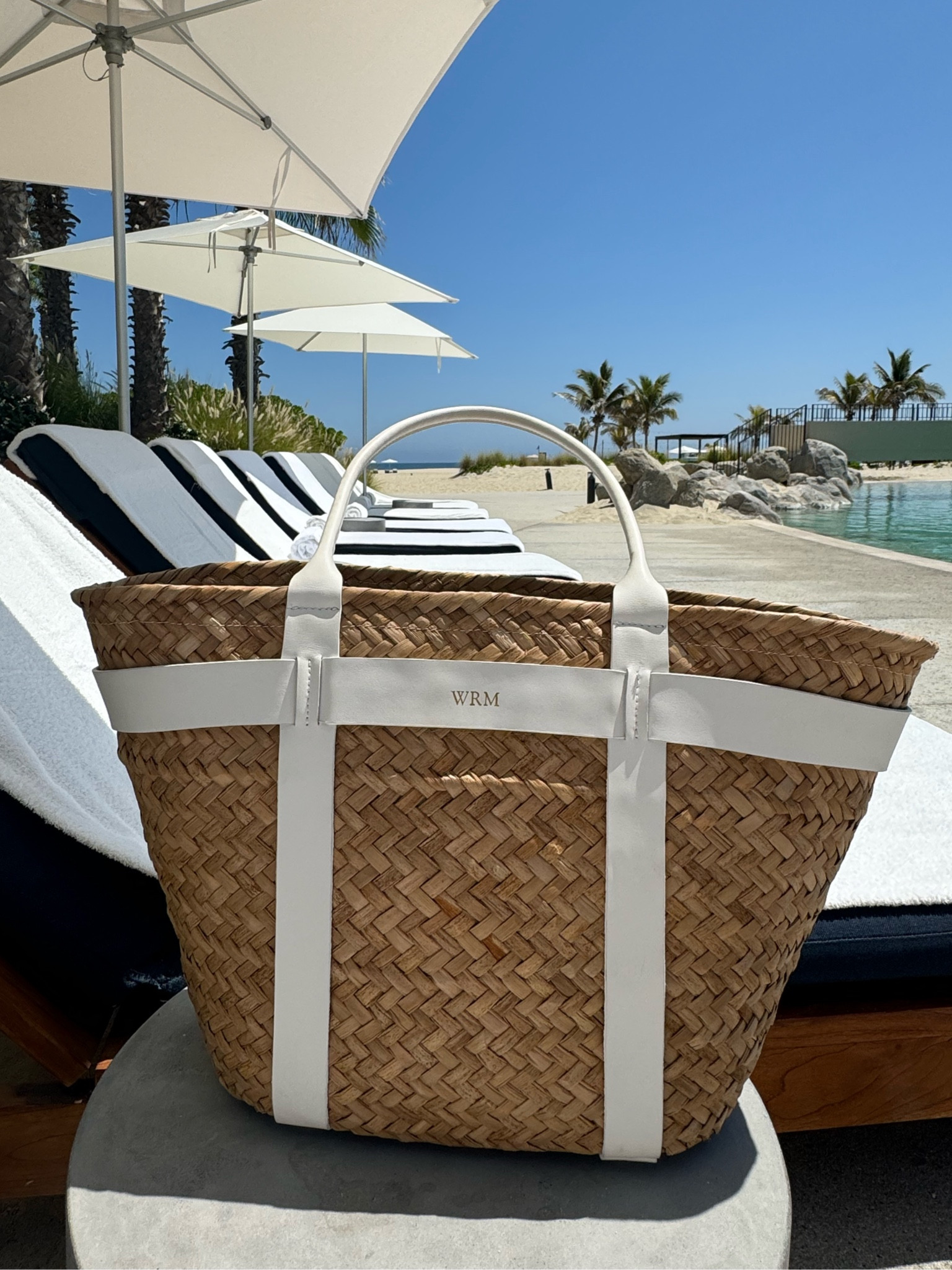 Monogram beach tote with my new initials 

#LTKTravel #LTKStyleTip #LTKSwim