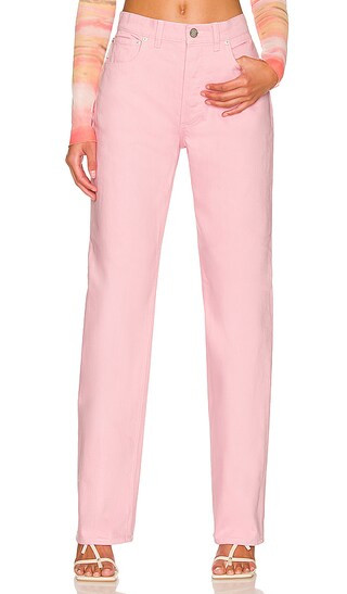 The Ziggy High Rise Rigid Relaxed in Tickled Pink | Revolve Clothing (Global)
