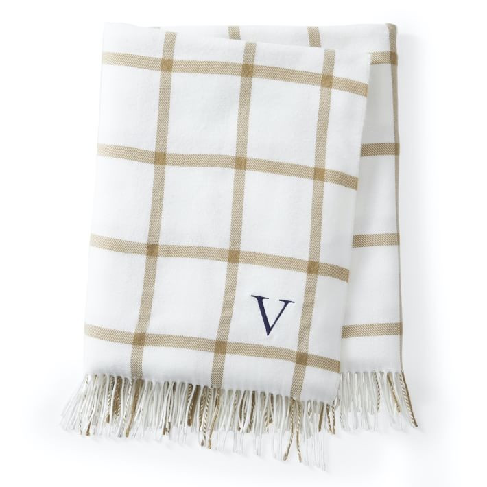 Italian Windowpane Throw Blanket | Mark and Graham