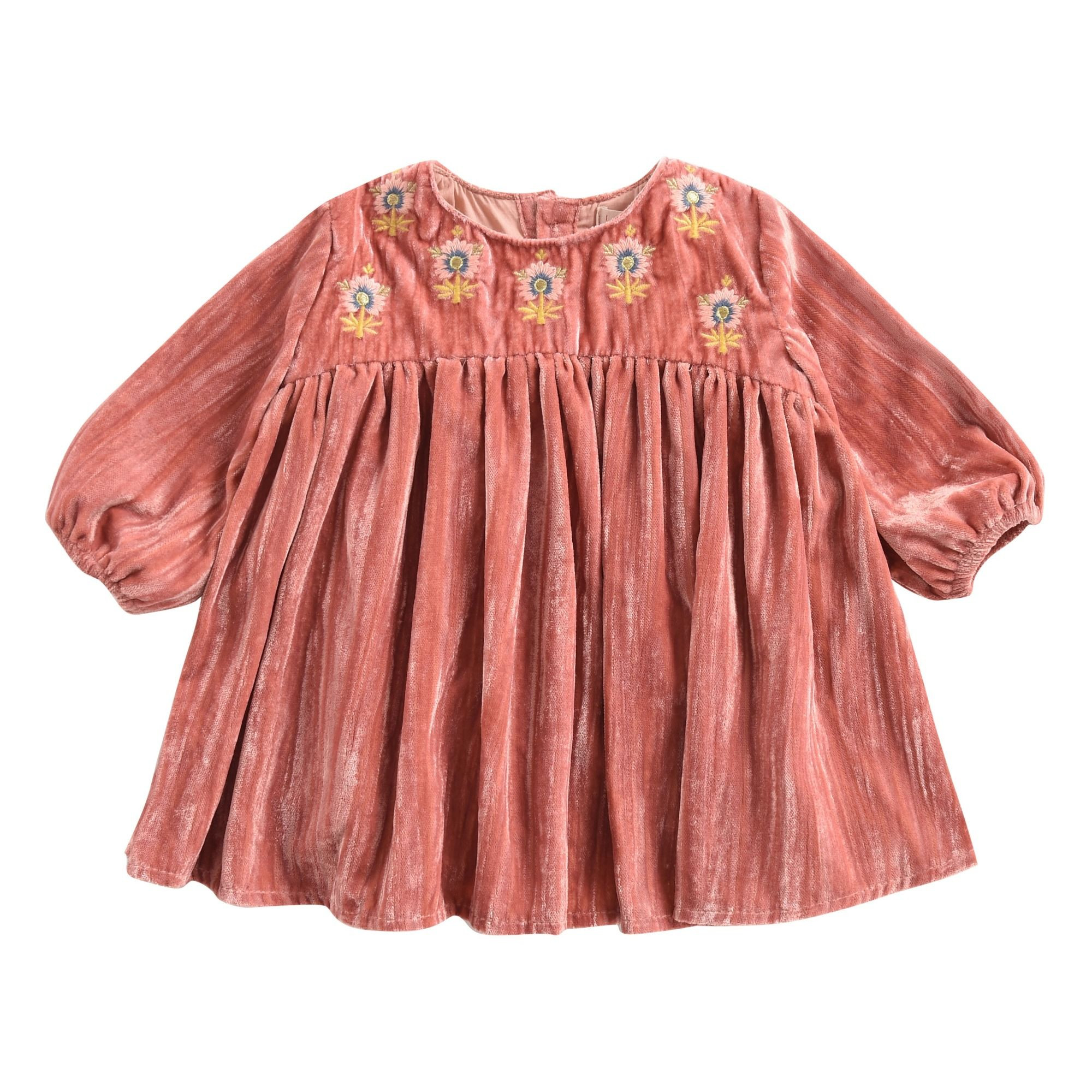 Chachani Velvet Dress Pink | Smallable FR