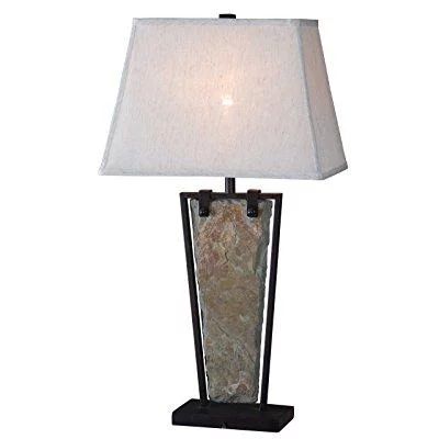 kenroy home 32227sl free fall table lamp, natural slate | Walmart (US)