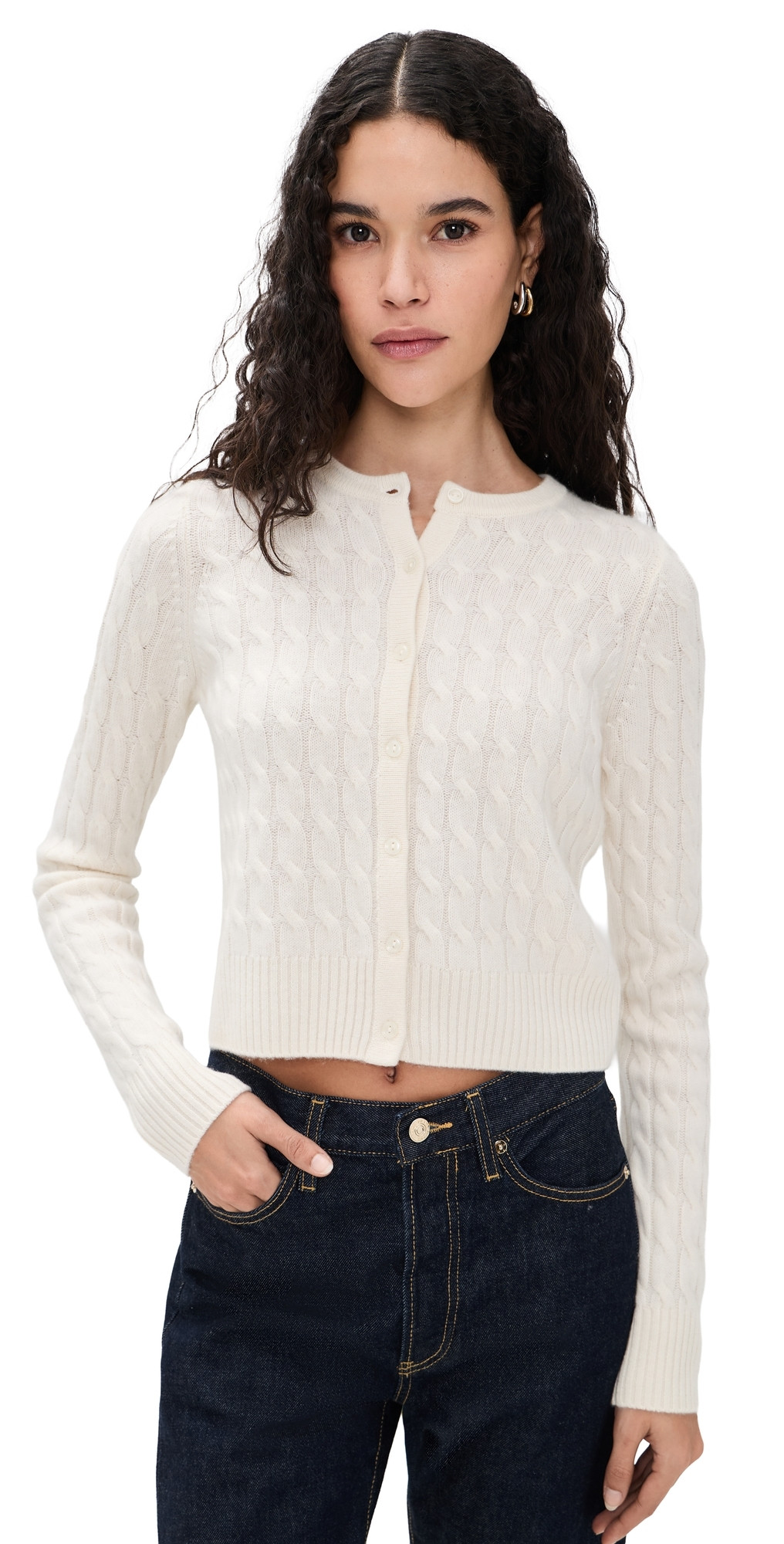 Joe's Jeans The Cable Dani Cashmere Cardigan Ecru S | Shopbop