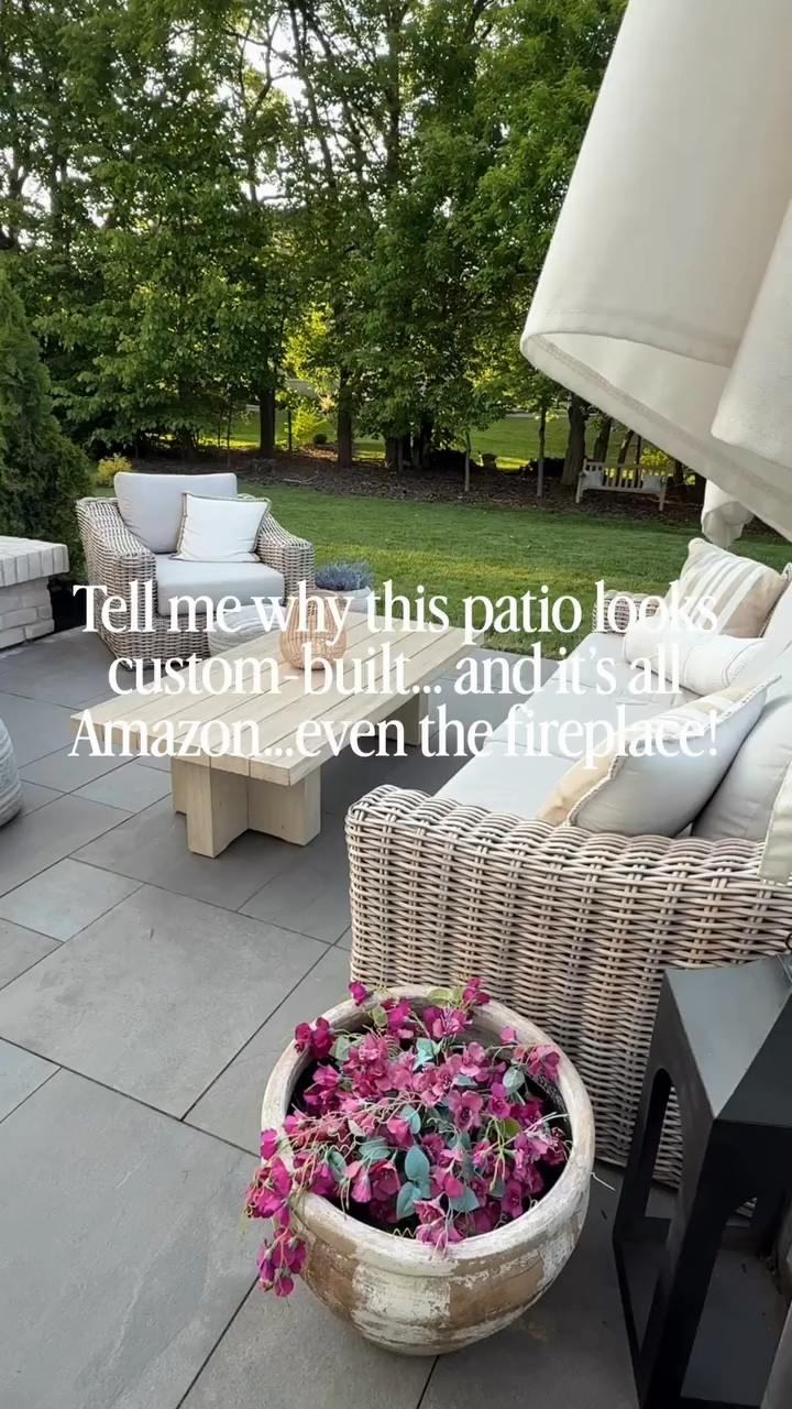 Tell me why this patio looks custom-built… and it’s all Amazon (minus the coffee table) 👀🔥

I wanted that cozy, designer backyard moment — the kind you see in magazines — but without the insane price tag…

and somehow this setup did EXACTLY that.

The fireplace alone?!
Instant ambiance. Like… we actually use our patio every night now.

Everything is neutral, elevated, and mixes so well — it doesn’t feel “Amazon” at all.

If your patio still isn’t giving this energy… this is your sign ✨

Comment PATIO and I’ll send you everything 🤍
(or check my LTK — it’s all linked there)

Save this for your spring refresh 🌿