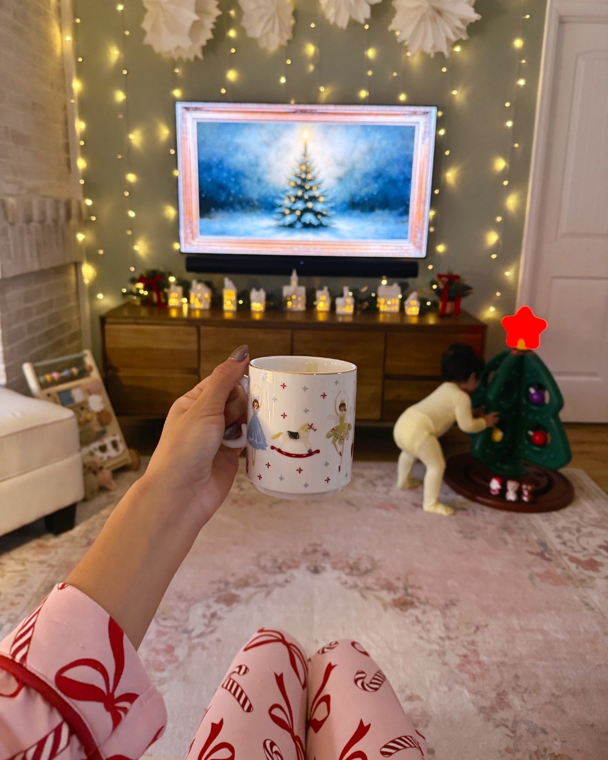 Cozy Christmas evenings at home 🎄✨Nothing makes me happier than twinkle lights, soft pajamas, and baby giggles

#LTKmomlife #LTKHoliday #LTKSeasonal
