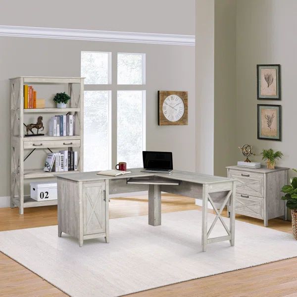 3 Piece L-Shape Writing Desk Office Set | Wayfair North America