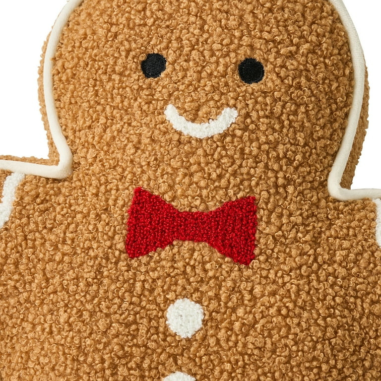 My Texas House 16" x 12" Gingerbread Man Shaped Decorative Pillow | Walmart (US)