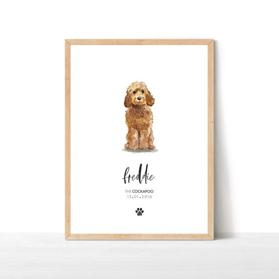 Personalised Cockapoo Print Dog Lover Gift Dog Decor Pet | Etsy | Etsy (US)