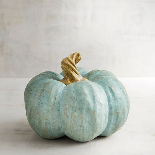 Medium Blue Resin Pumpkin | Pier 1 Imports