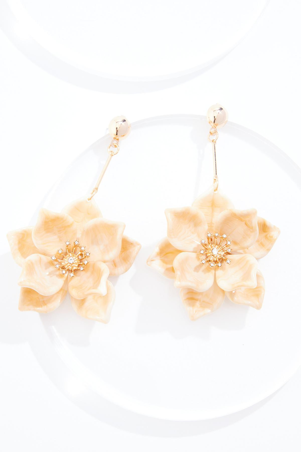 Lucite Flower Drop Earrings | Cato Fashions