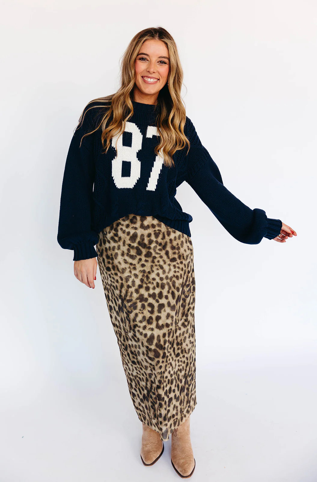 Camilla Midi Skirt - Brown | Triple Threads
